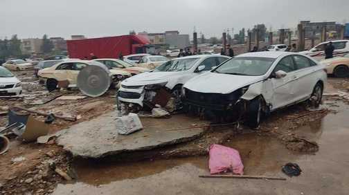 فيضانات شديدة تضرب محافظة أربيل في العراق