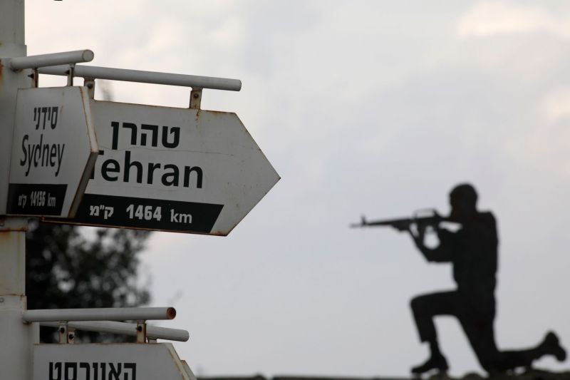 A cutout of an Israeli soldier